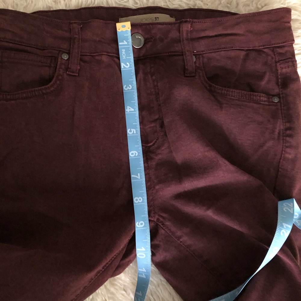 Joe’s Jeans Skinny Maroon Burgundy Jeans Size 27 - Picture 3 of 6